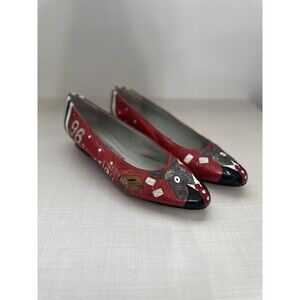 Vtg Margaret Jerrold Democratic Donkey Leather Pumps ‘96 Election Sz 8 Red Rare